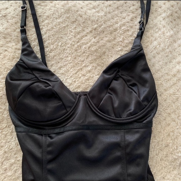 Black Silk Bodysuit - Picture 3 of 9